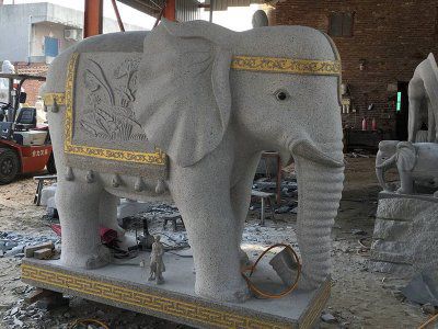精美造型石雕大象